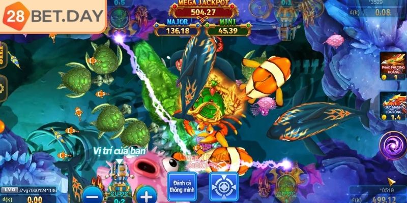 Trải nghiệm Boss khủng trong game Jackpot Vua Đại Dương 28bet