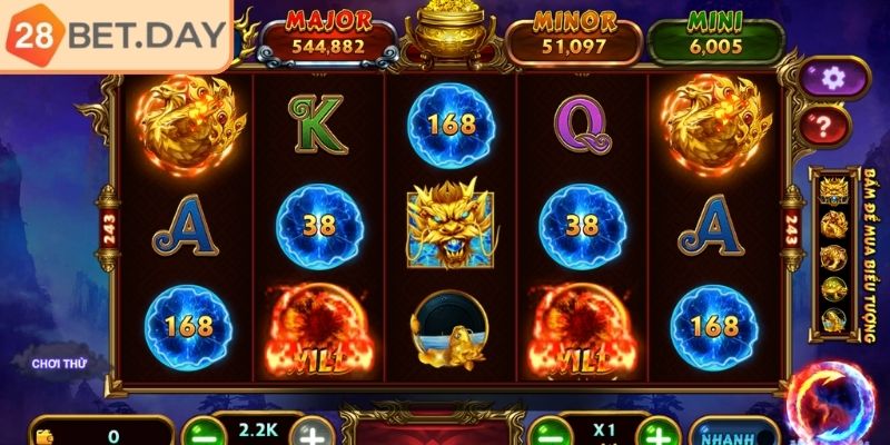 Tăng cược khi gần vòng thưởng tại Kho Báu Tứ Linh 28bet